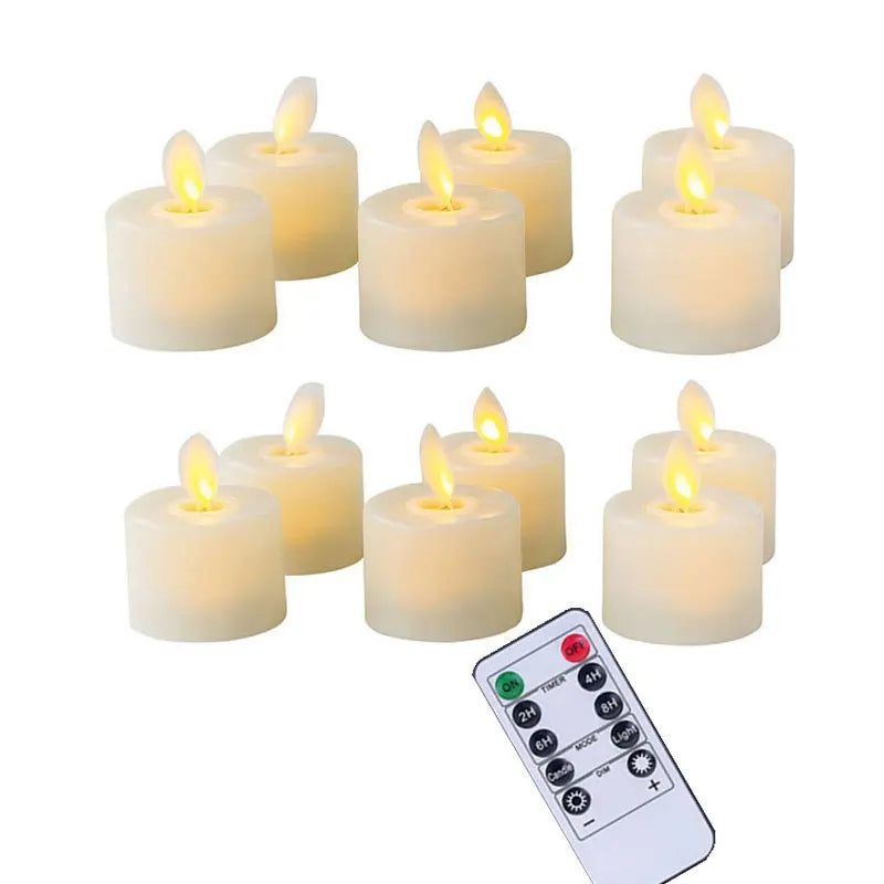 Flameless LED Tealight Stearinlys med Realistisk Bevægelse af Flamme til Atmosfærisk Dekoration