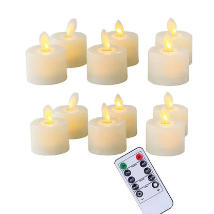 Flameless LED Tealight Stearinlys med Realistisk Bevægelse af Flamme til Atmosfærisk Dekoration