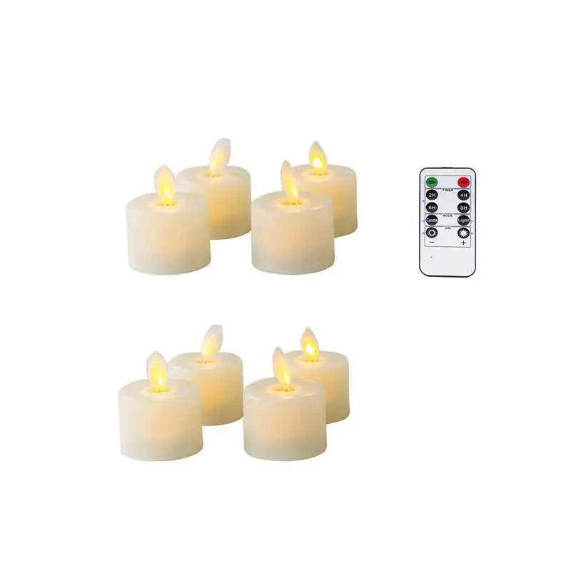 Flameless LED Tealight Stearinlys med Realistisk Bevægelse af Flamme til Atmosfærisk Dekoration