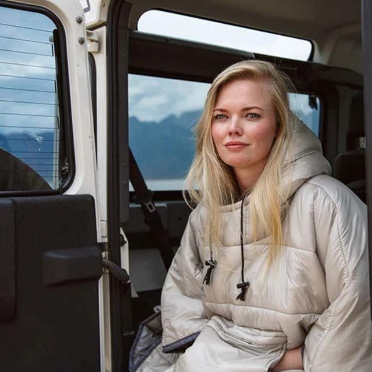 Fleeceforet Udendørs Poncho