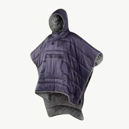 Fleeceforet Udendørs Poncho