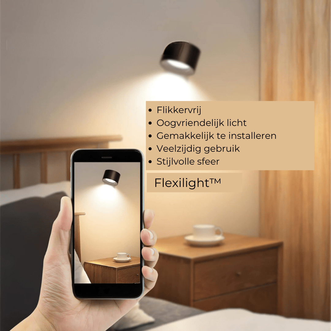 FlexiLamp - Trådlampe Genopladelig 360° Væglampe