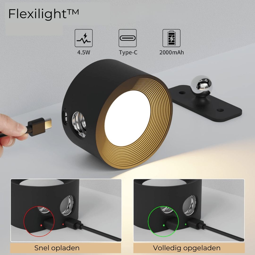 FlexiLamp - Trådlampe Genopladelig 360° Væglampe