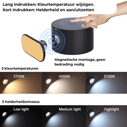 FlexiLamp - Trådlampe Genopladelig 360° Væglampe