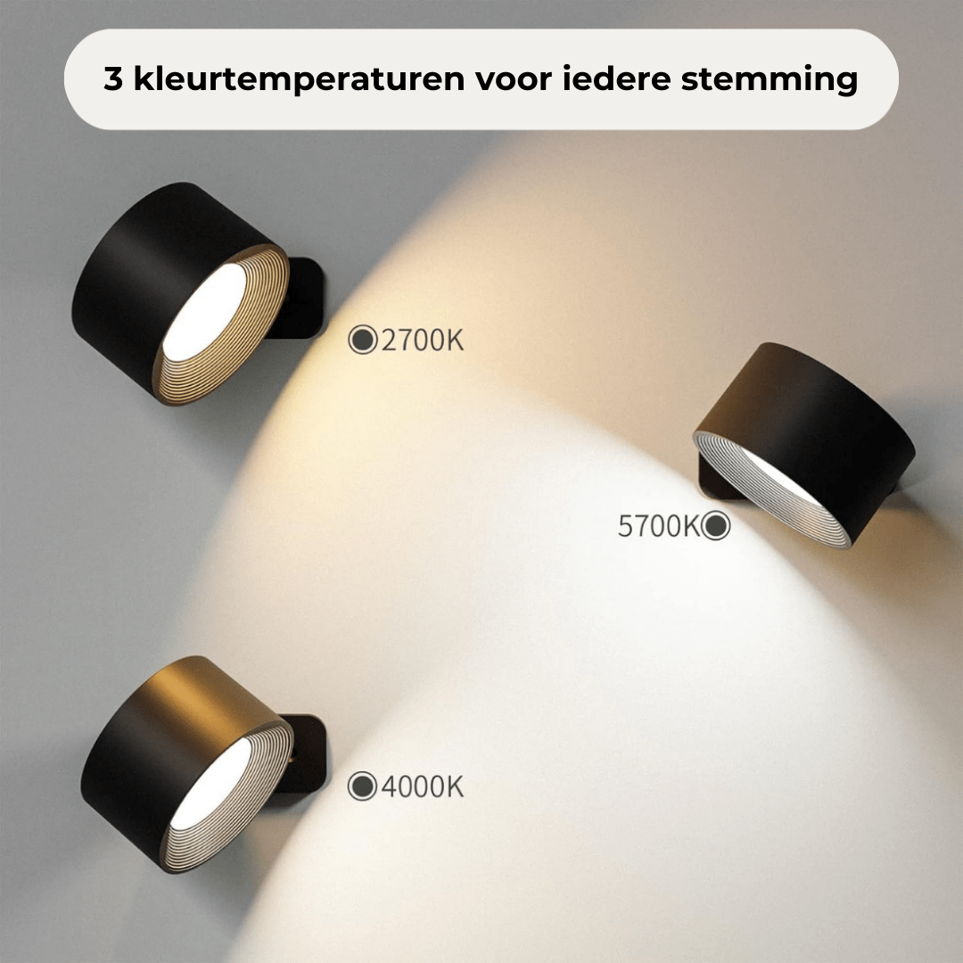 FlexiLamp - Trådlampe Genopladelig 360° Væglampe