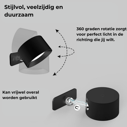 FlexiLamp - Trådlampe Genopladelig 360° Væglampe