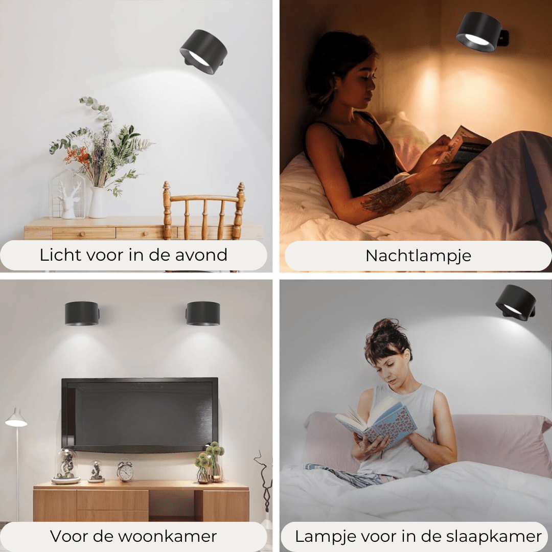 FlexiLamp - Trådlampe Genopladelig 360° Væglampe
