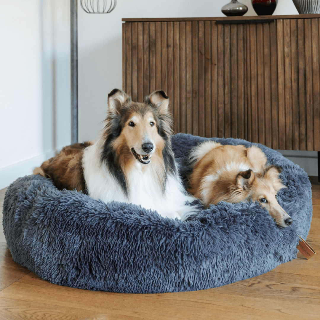 Fluffy Angstreducerende Donut Hundeseng til Alle Hunde