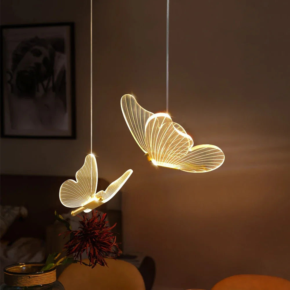 FlutterGlow - LED Sommerfugl Pendel Lys