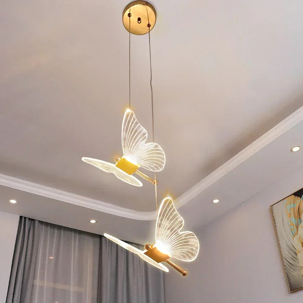 FlutterGlow - LED Sommerfugl Pendel Lys