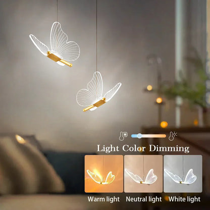 FlutterGlow - LED Sommerfugl Pendel Lys
