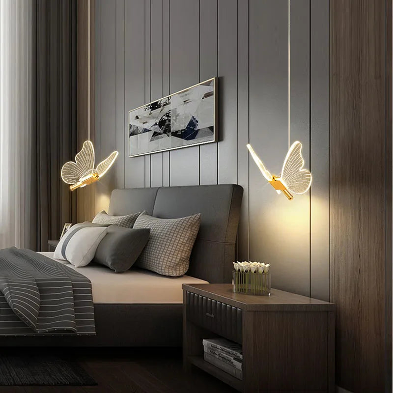 FlutterGlow - LED Sommerfugl Pendel Lys
