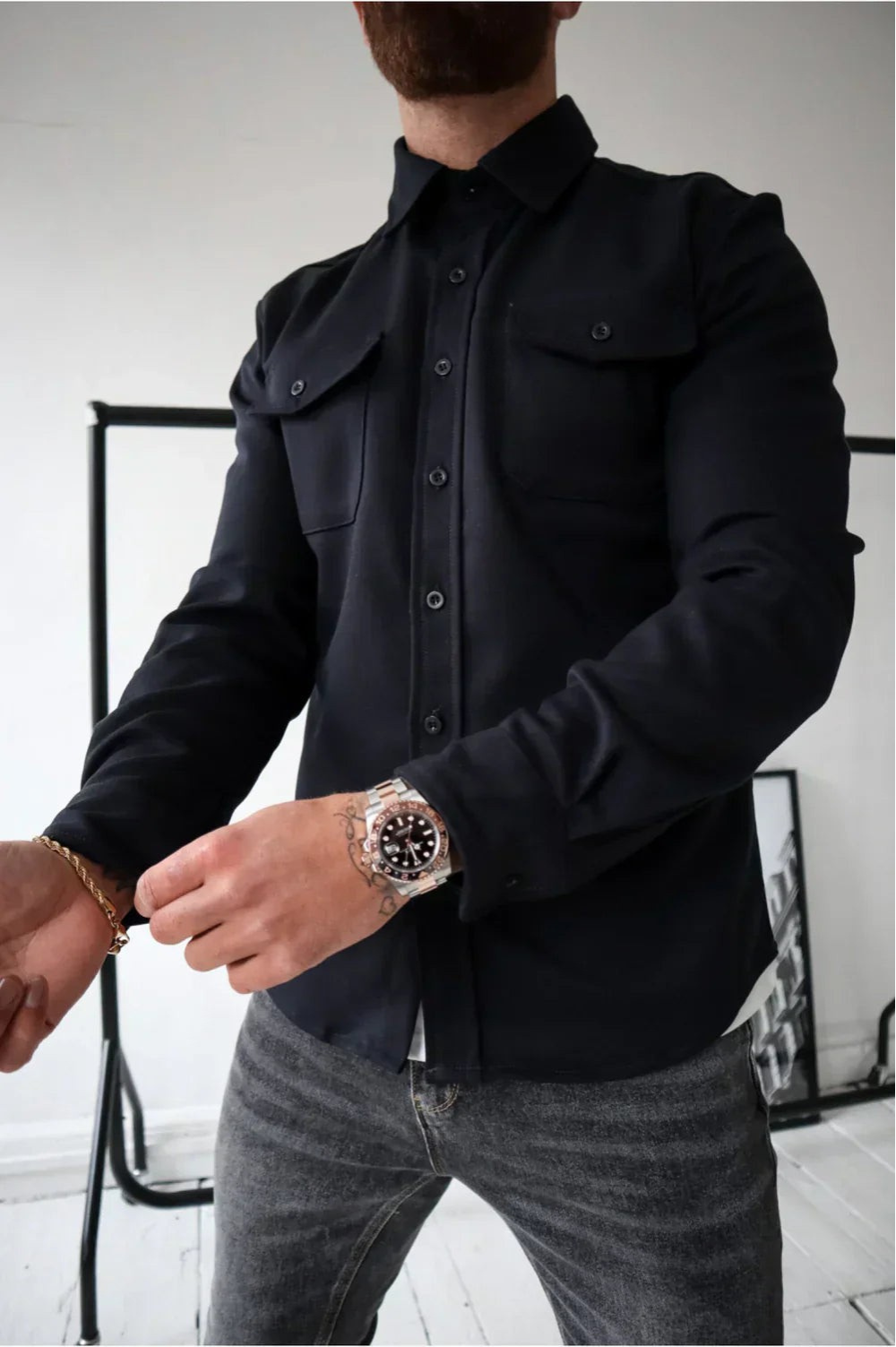 Folke | Herre Skjortejakke med Knapper - Image 1