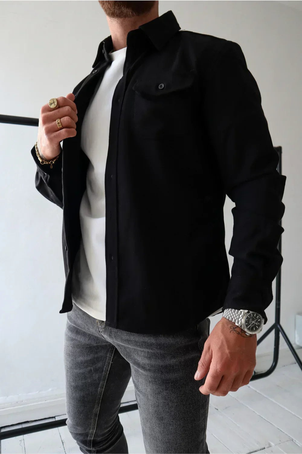 Folke | Herre Skjortejakke med Knapper - Image 2