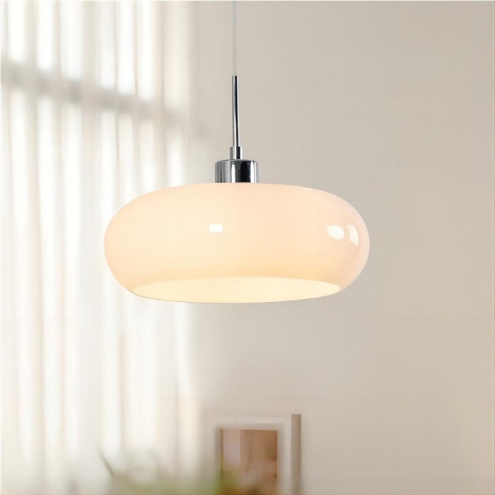 FormaGlow | Vintage Bauhaus Pendellampe med Formet Glas Skærm