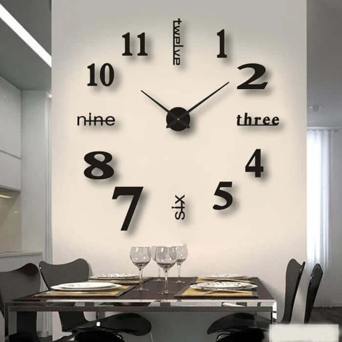 Gør Det Selv Vægur Stort 60-130cm - Moderne Design