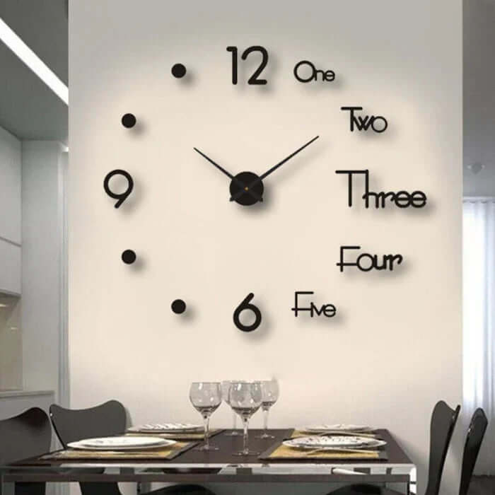 Gør Det Selv Vægur Stort 60-130cm - Moderne Design