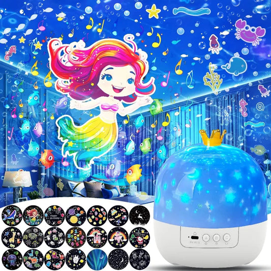 Galaxy Projektor Nattelys med 360° Rotation