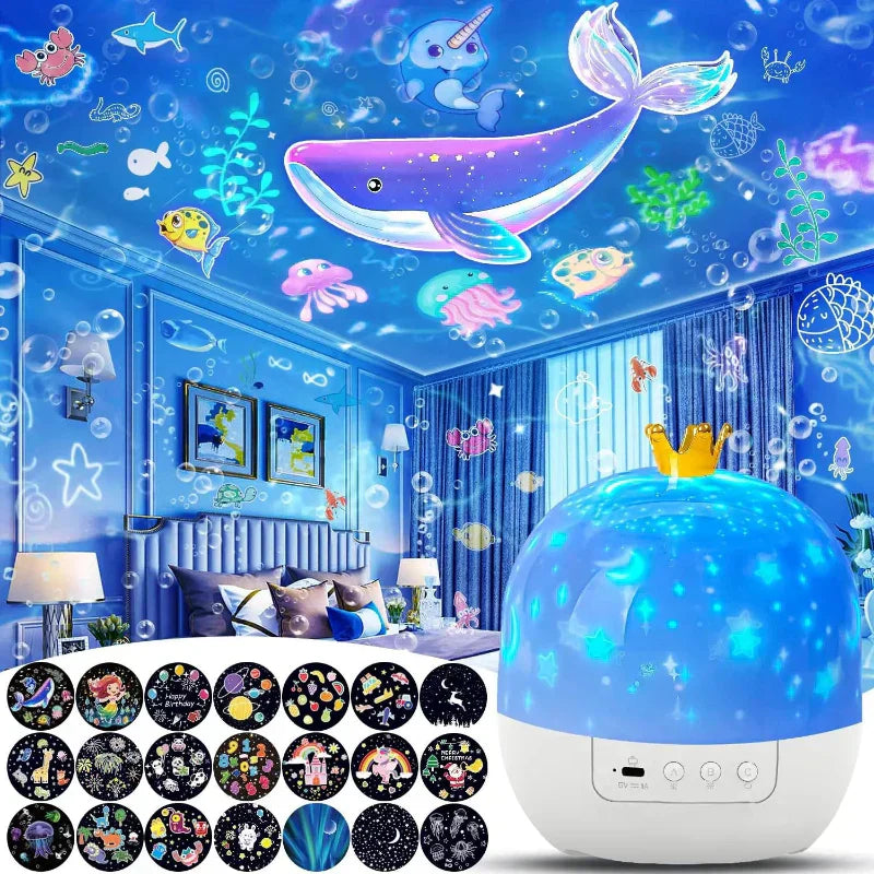 Galaxy Projektor Nattelys med 360° Rotation