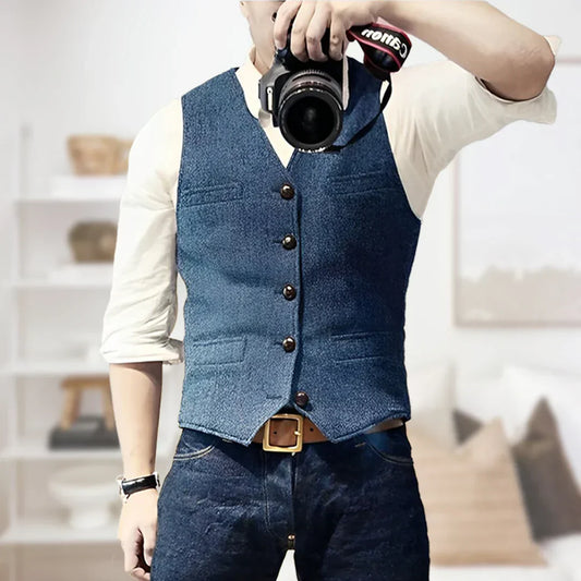 Grégory | Gilet Boutonné Ajusté pour Homme - Image 1