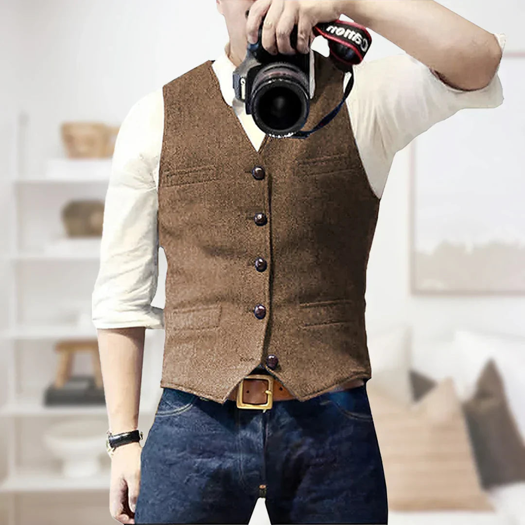 Grégory | Gilet Boutonné Ajusté pour Homme - Image 10