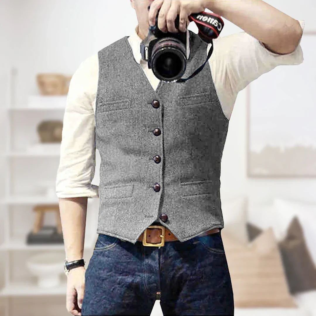 Grégory | Gilet Boutonné Ajusté pour Homme - Image 7