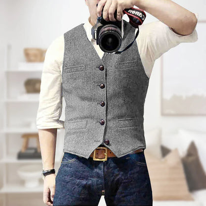 Grégory | Gilet Boutonné Ajusté pour Homme - Image 7