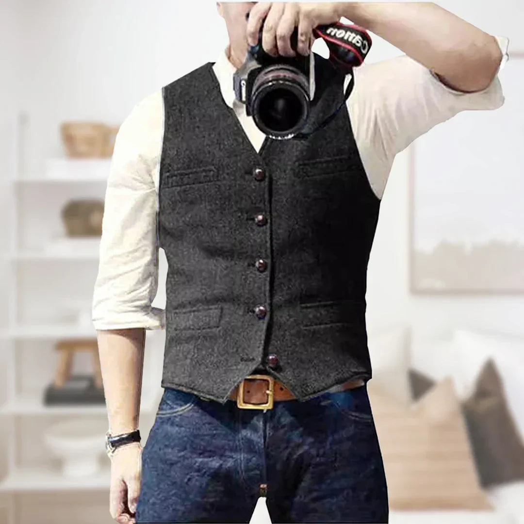 Grégory | Gilet Boutonné Ajusté pour Homme - Image 5