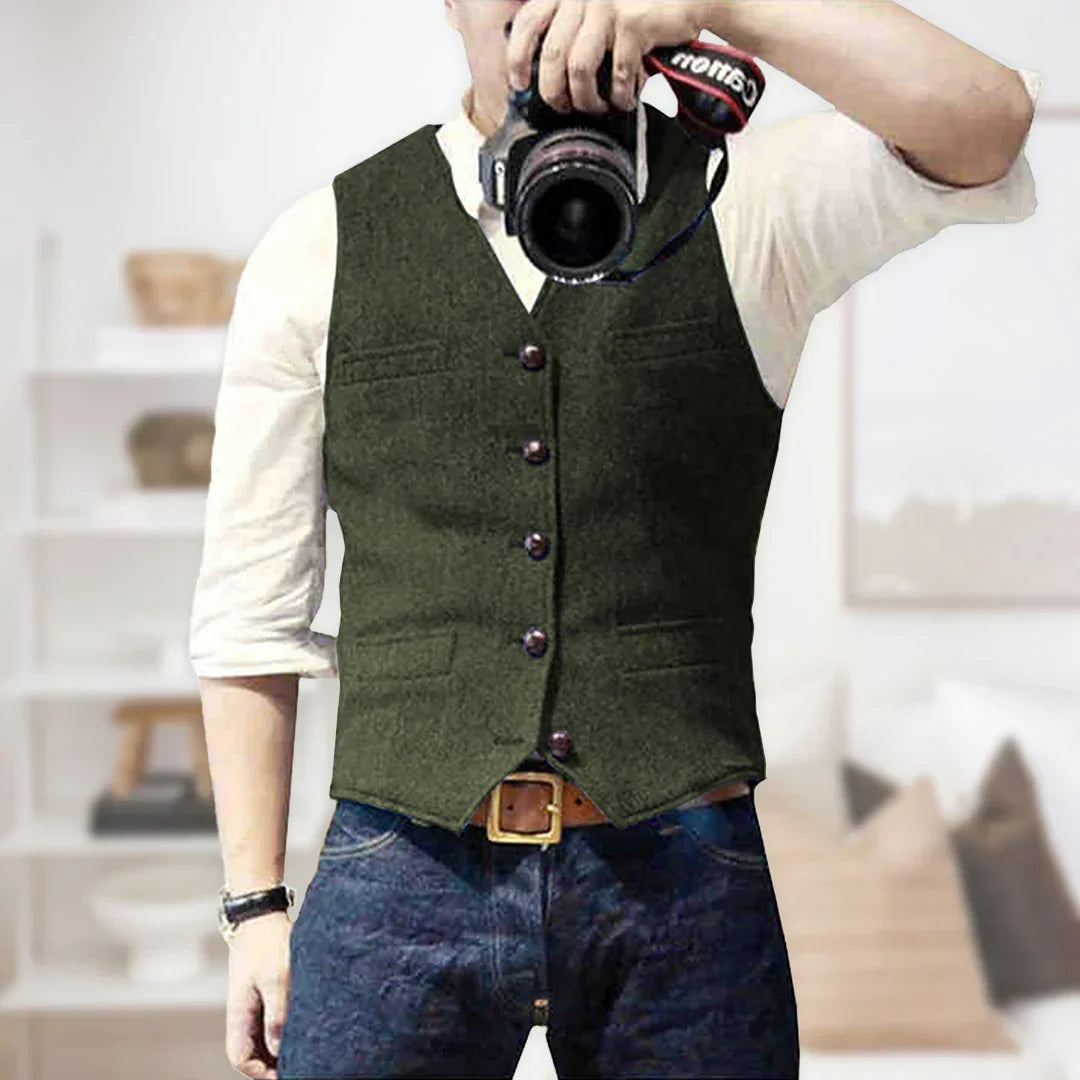Grégory | Gilet Boutonné Ajusté pour Homme - Image 6