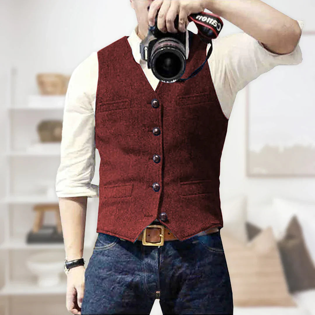 Grégory | Gilet Boutonné Ajusté pour Homme - Image 9
