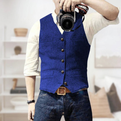 Grégory | Gilet Boutonné Ajusté pour Homme - Image 8