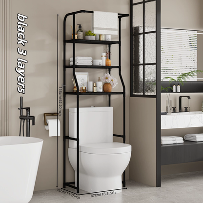 GlideHold® Badeværelseshylde: Stilfuld Minimalistisk 3-Tiers Badeværelseshylde
