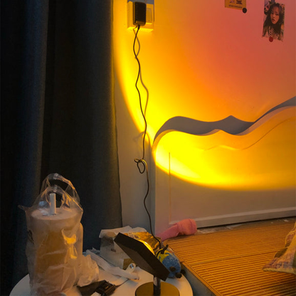 GlowBright Retro Sunset LED Bordlampe