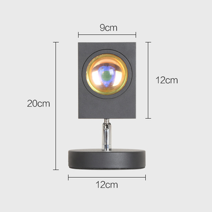GlowBright Retro Sunset LED Bordlampe