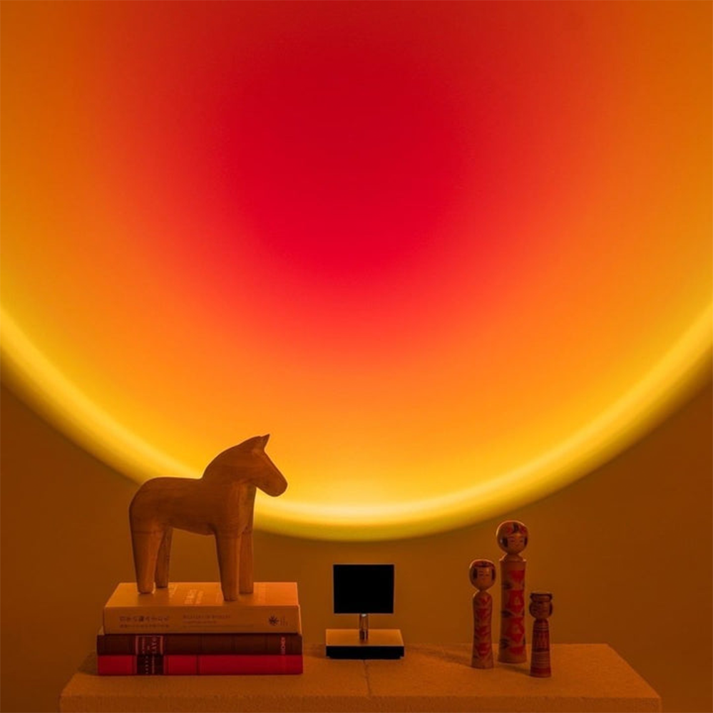 GlowBright Retro Sunset LED Bordlampe