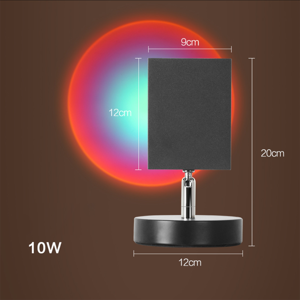 GlowBright Retro Sunset LED Bordlampe