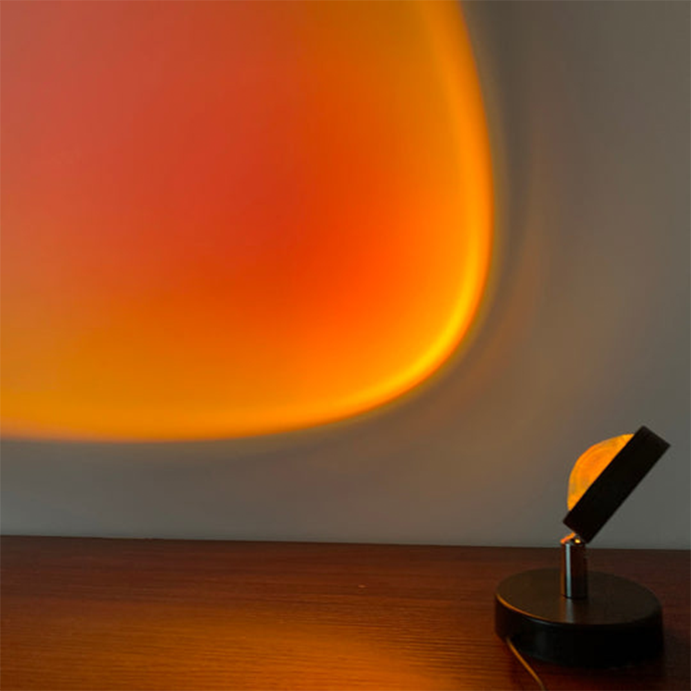 GlowBright Retro Sunset LED Bordlampe