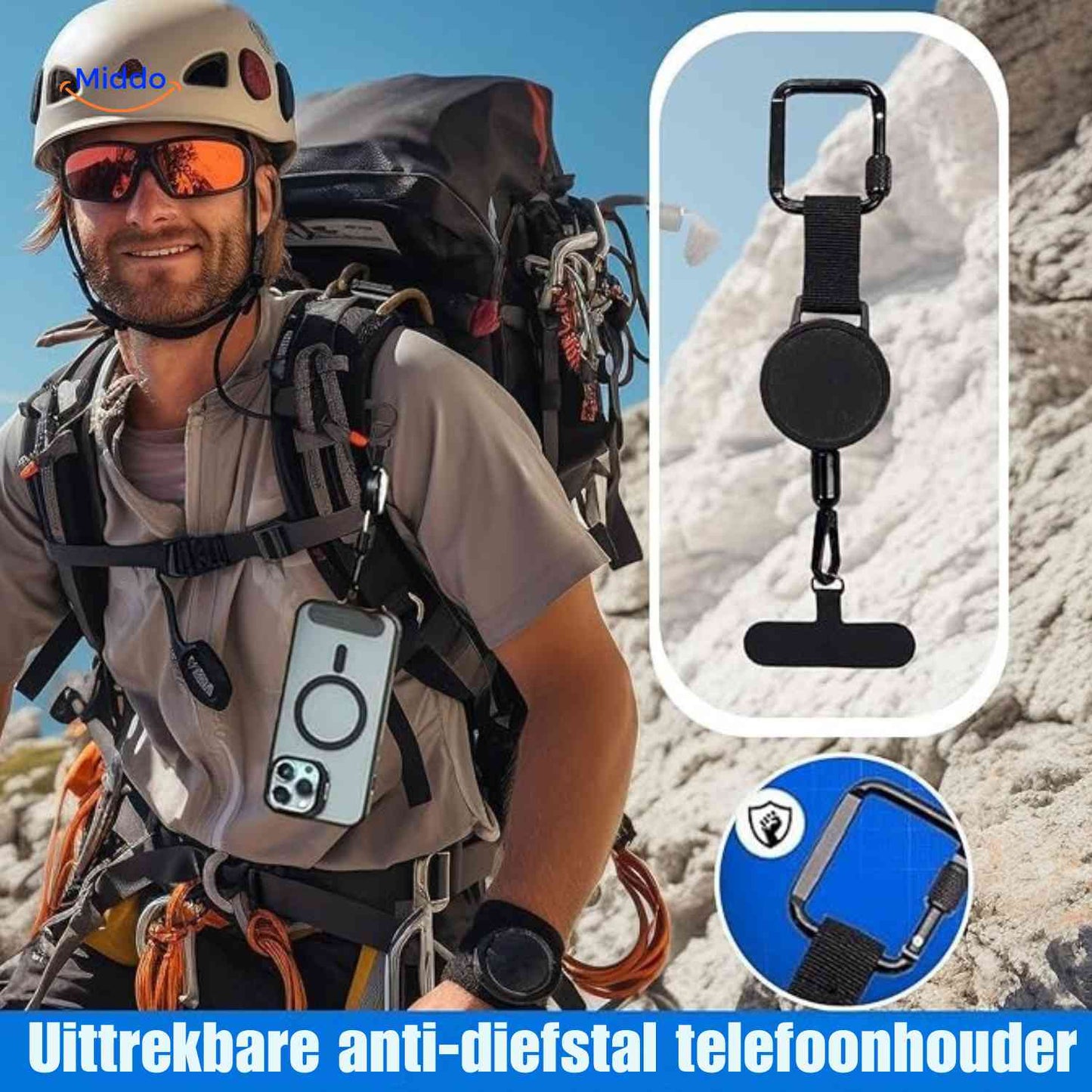 GripLock™ Holder | Tyverisikker, Udtrækkelig og Super Bærbar!