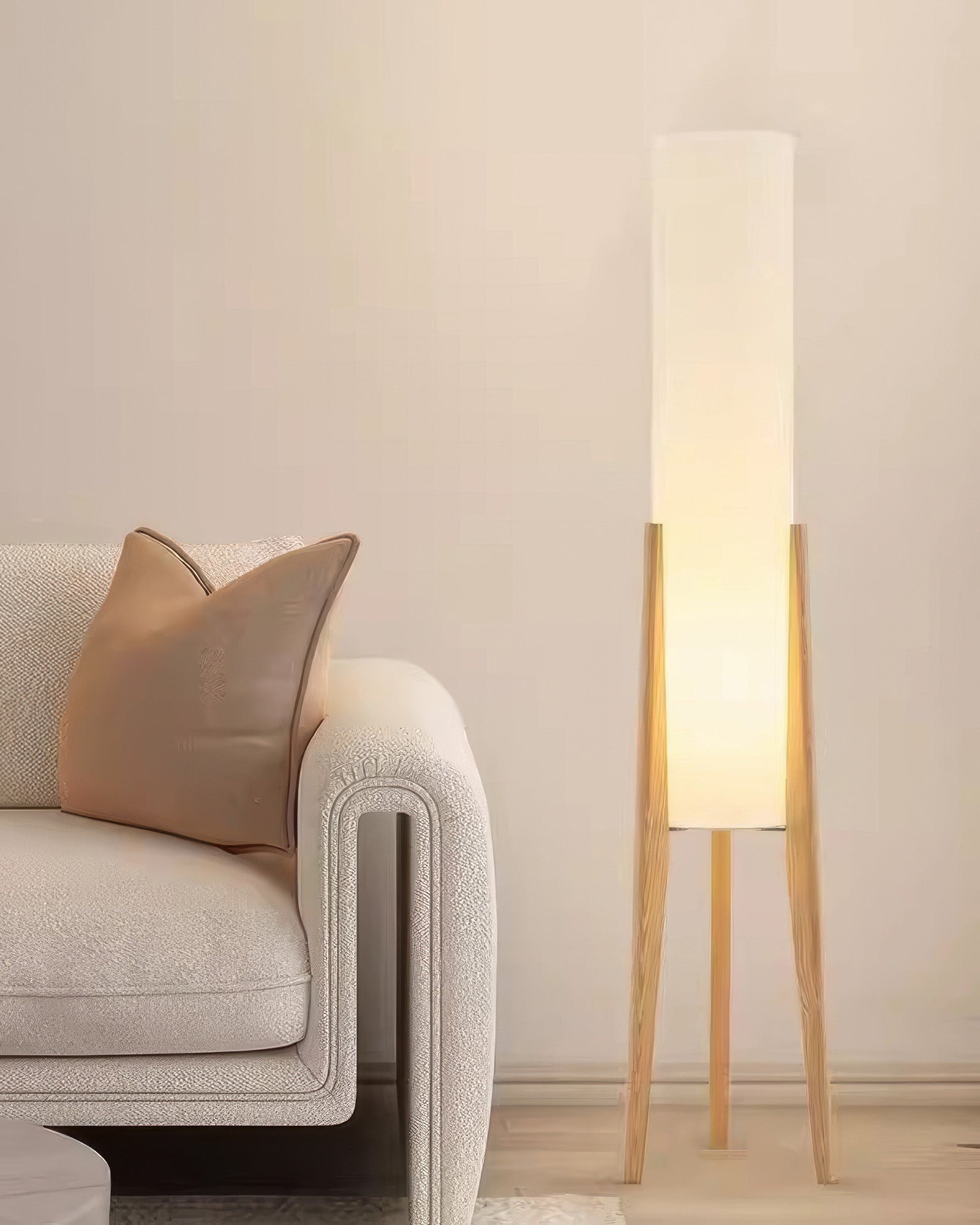 Gulvlampe i Valnød - Moderne & Retro Design | Art Lampe