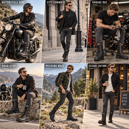 Høje motorcykelstøvler