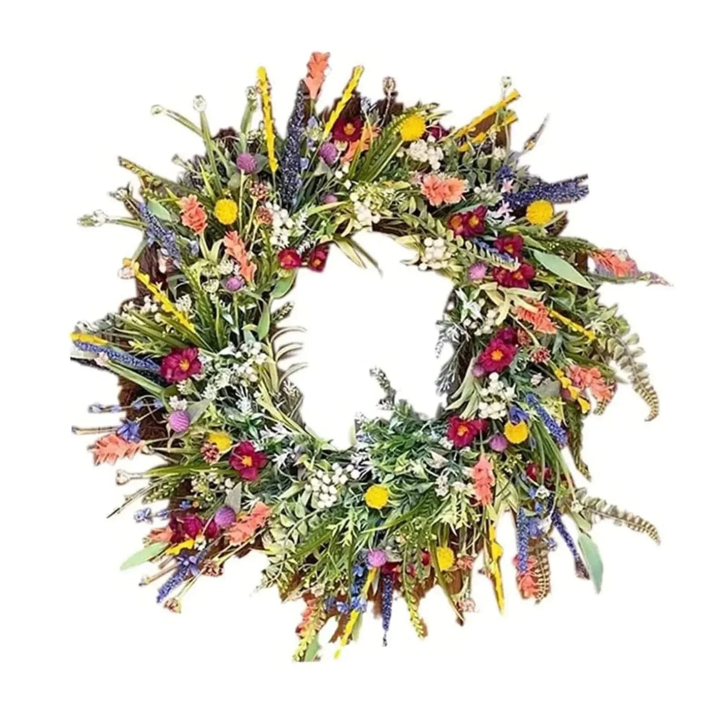 Håndlavet Blomsterkrans til Indendørs og Udendørs Brug