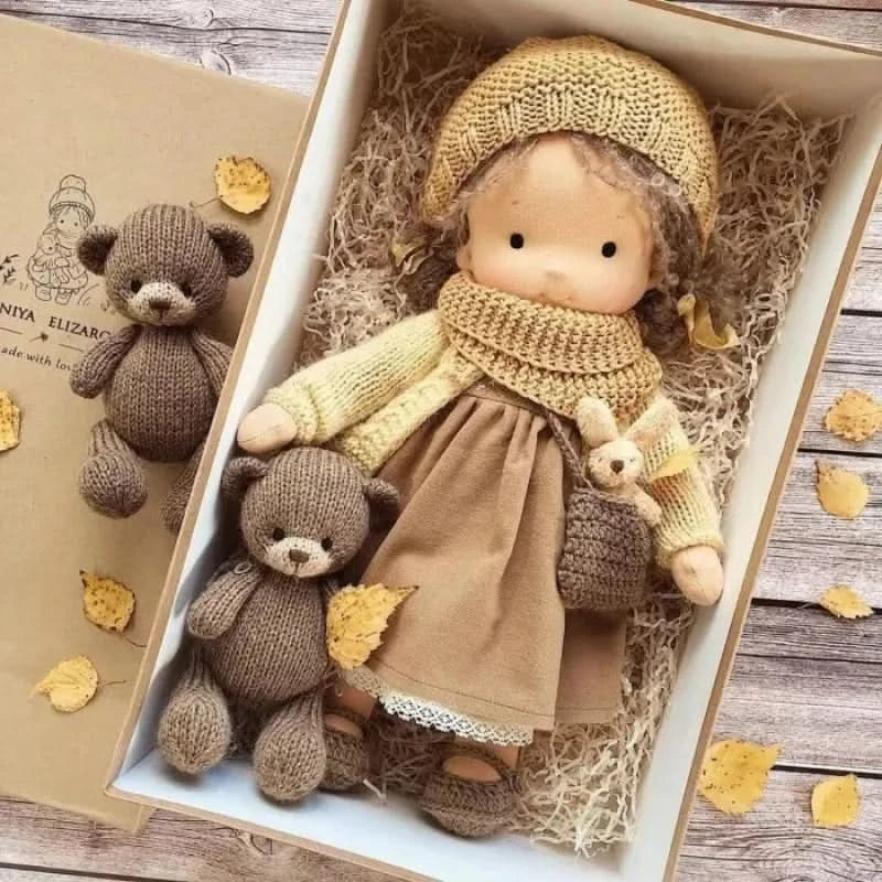 Håndlavet Bomulds Plush Dukke – Waldorf Emma Legetøj