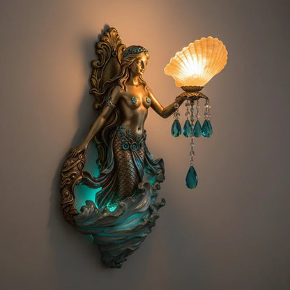 Håndlavet Væglampe med Blødt LED Lys – Fancy Spirituelt Tema – Trådløs Sconce