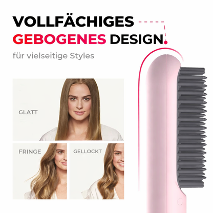 Hårglatter | Trådløs glattebørste | Hurtig styling & skinnende hår | IonFlex Styler