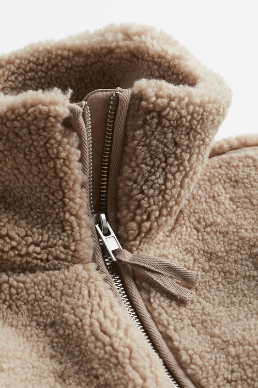 Ivana | Manteau Sherpa Zippé pour Femme - Image 2