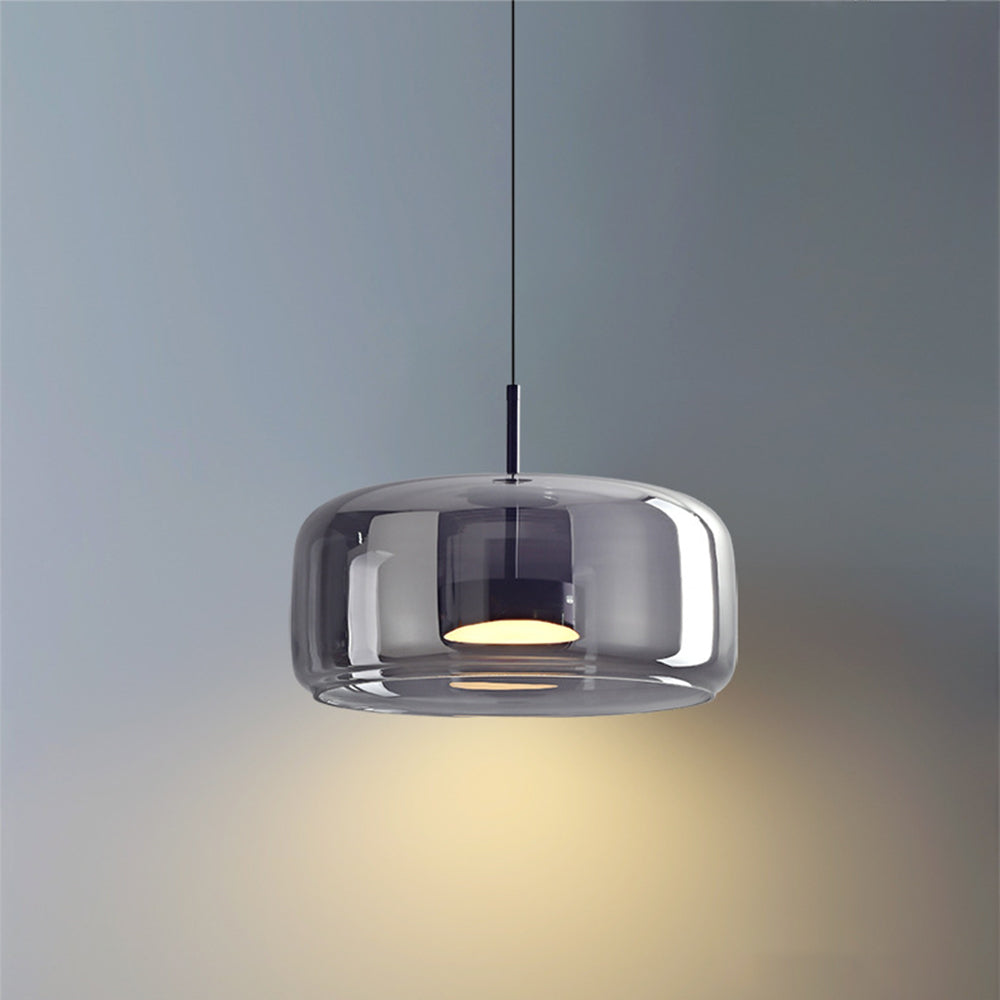 Hailie Retro LED Pendellamper Guld Amber Metal Glas Soveværelse