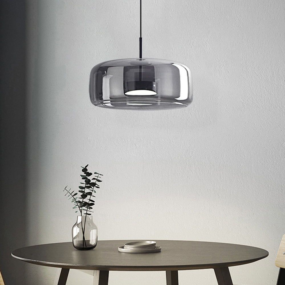 Hailie Retro LED Pendellamper Guld Amber Metal Glas Soveværelse