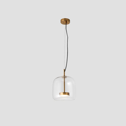 Hailie Retro LED Pendellamper Guld Amber Metal Glas Soveværelse