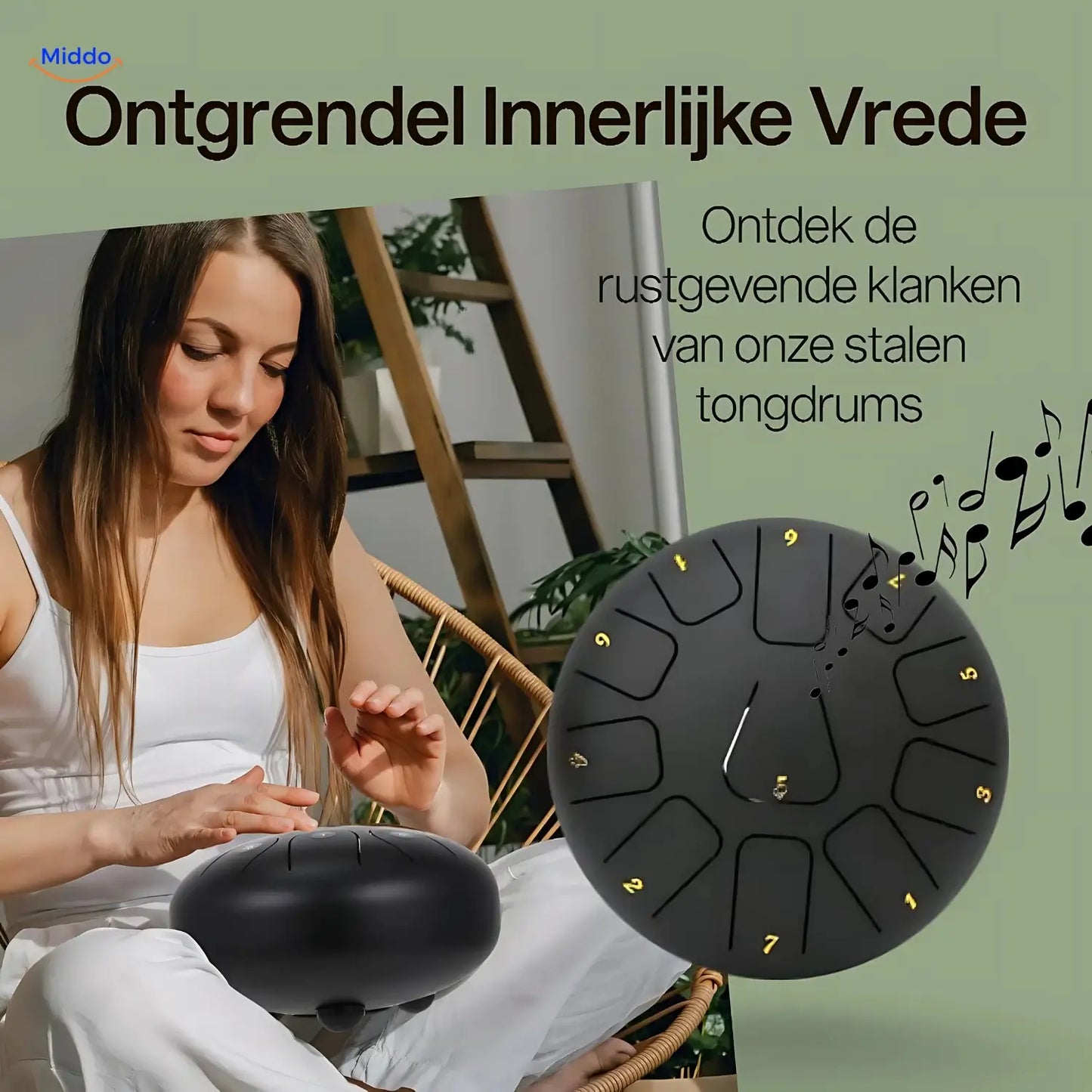 Harmonii KlankOase™ Stål Tunge Tromme – Magisk Lydskål Lyd til Fred, Meditation & Kreativ Udfoldelse