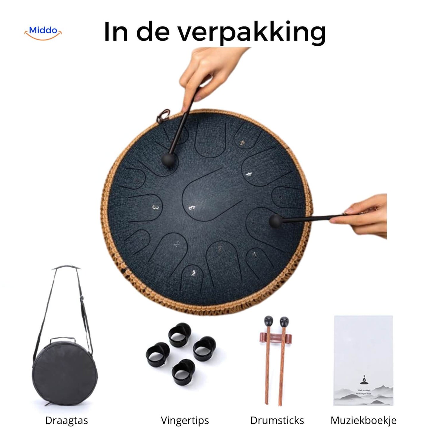 Harmonii KlankOase™ Stål Tunge Tromme – Magisk Lydskål Lyd til Fred, Meditation & Kreativ Udfoldelse